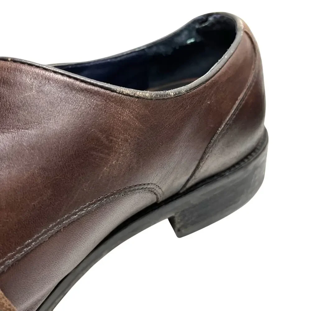 Cole Haan Grand OS Mens Dark Brown Genuine Leather Oxford Dress Shoes sz 11